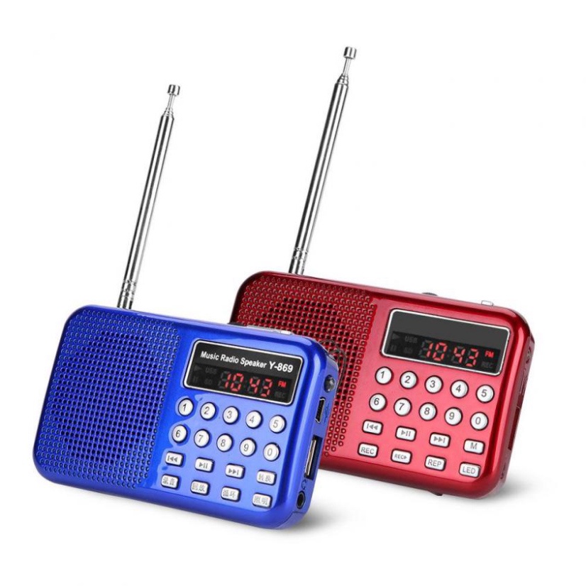 Máy radio nghe đài FM âm thanh nổi sống động có chức năng ghi âm