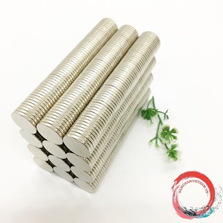 Nam châm trắng lực từ n35 mạ nikel kích thước 18x2mm giá khuyến mại