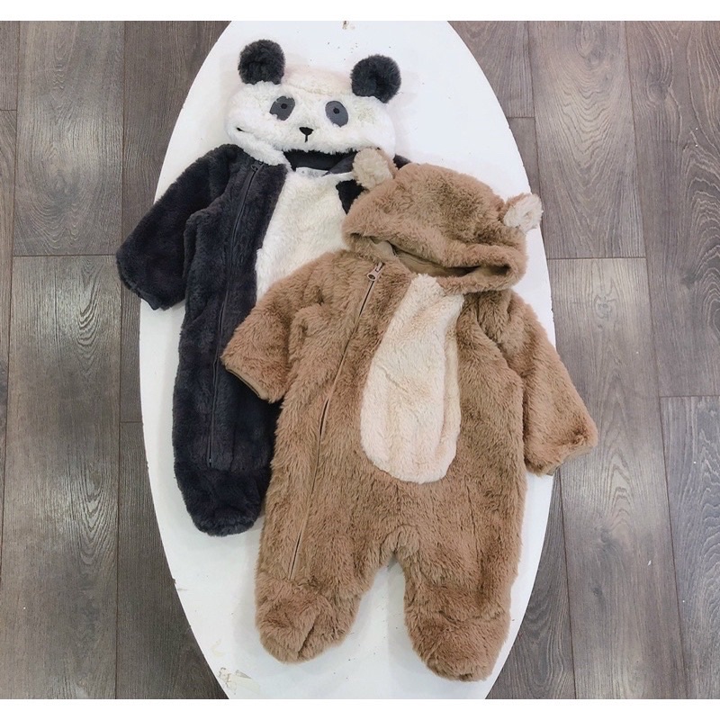 Body ủ lông gấu Panda xuất xịn cho bé