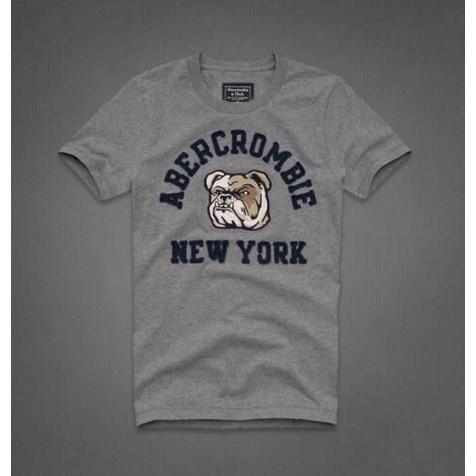 Áo Thun Tay Ngắn Dáng Rộng Vải Cotton In Hình Abercrombie Fitch Cá Tính Cho Nam