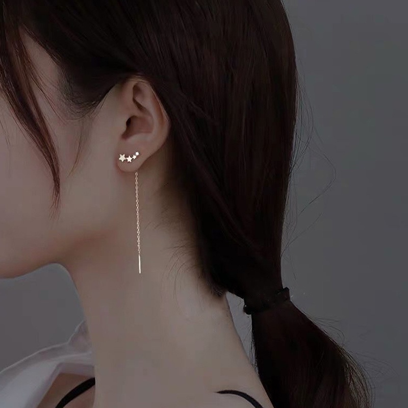 Đôi Bông Tai Dáng Rơi Họa Tiết Ngôi Sao / Trái Tim Thời Trang Cho Nữ dreamdiary