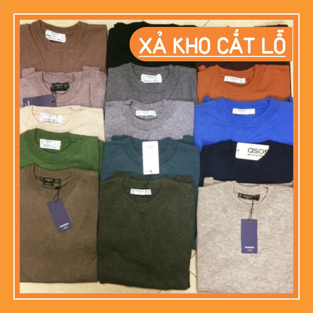 Áo len nam cổ tròn mango xuất dư HD