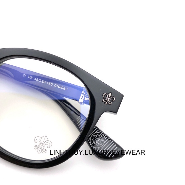 Gọng kính mắt chrome hearts oval CH8087 phiên bản 2022