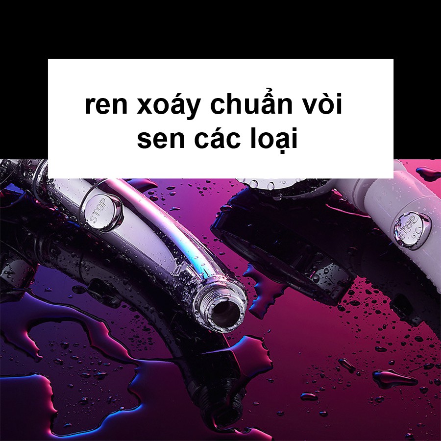 Đầu Vòi Tắm Hoa Sen Tăng áp Có Nút Khóa Nước,3 chế độ Phun, Xoay 360 độ Hàng Xịn-SSA330