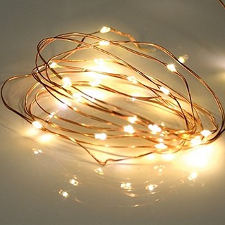 Đèn Đom Đóm 10m (Pin) - Dây đồng - Màu vàng