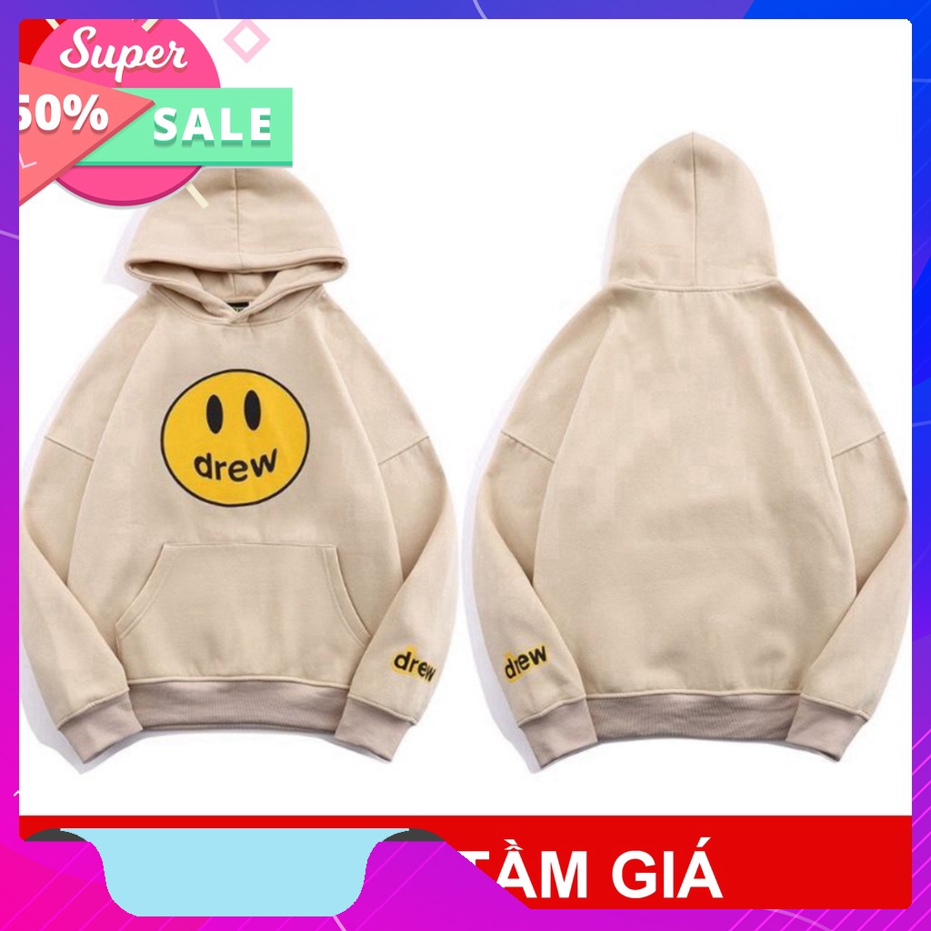 Áo hoodie Drew form rộng nam nữ phong cách ulzzang hàn quốc (Tặng Kèm bộ tag+giấy thơm)