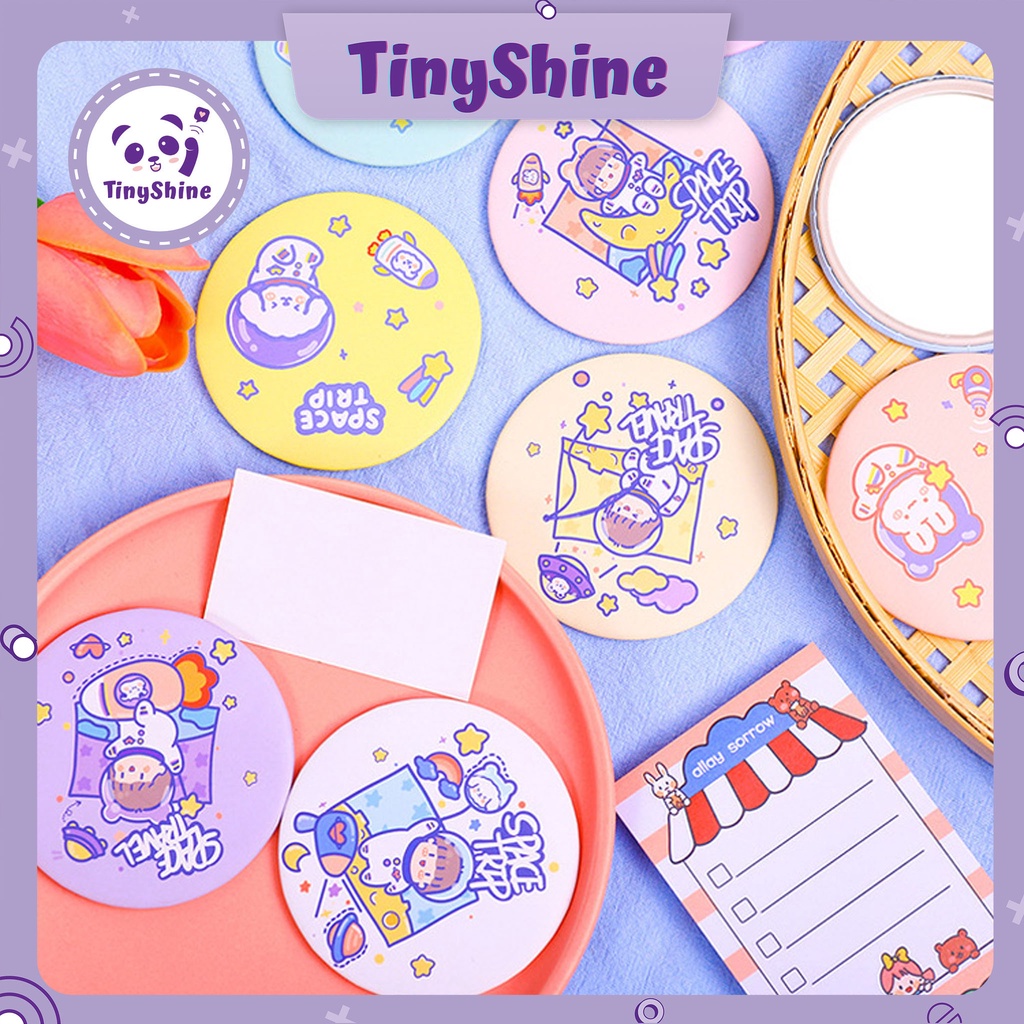 Gương Tròn Mini Cầm Tay Tiện Lợi Nhà Du Hành Đáng Yêu Độc Đáo (Tinyshine)