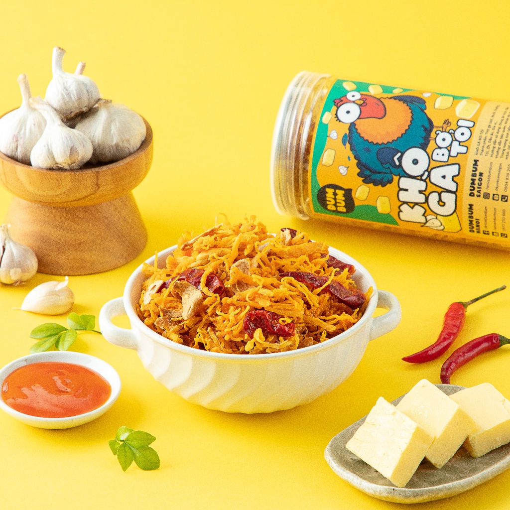 Khô gà bơ tỏi DumBum 230g đồ ăn vặt Hà Nội