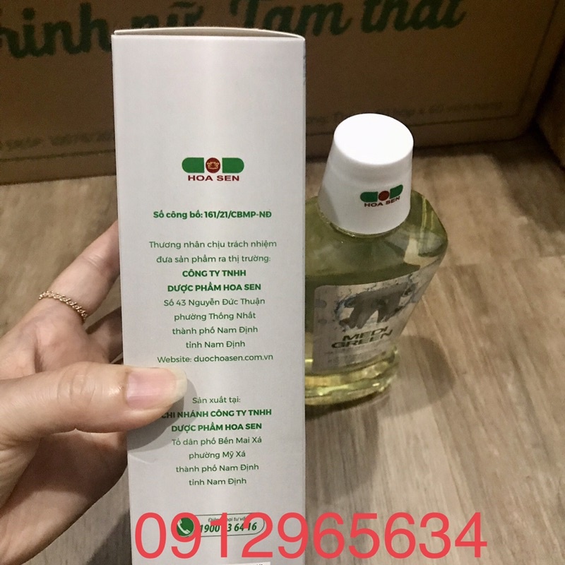 Nước súc miệng thảo dược Medi Green sạch răng hết mảng bám giúp hơi thở thơm tho hiệu quả