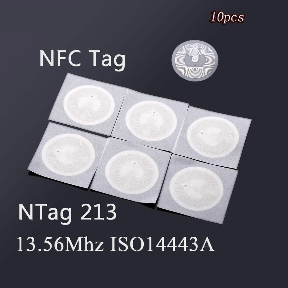 Bộ 10 Thẻ Chìa Khóa Ntag213 Nfc Siêu Nhẹ Iso 14443a 13.56mhz Rfid