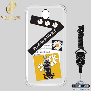 Ốp lưng Samsung J7 Pro/J730 Hoa Cúc Peaceminusone chống sốc trong(sản phẩm có 6 mẫu)-Tặng kèm dây đeo điện thoại
