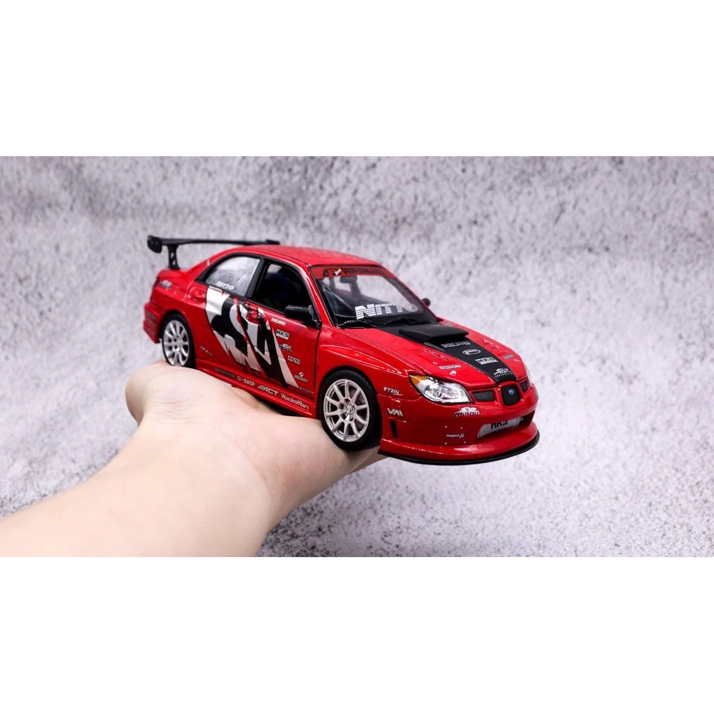 MÔ HÌNH XE SUBARU APR IMPREZA PERFORMANCE RED 1:24 WELLY 5838