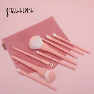 Stella alpina - bộ cọ 8 cây professional make up brush có bao da