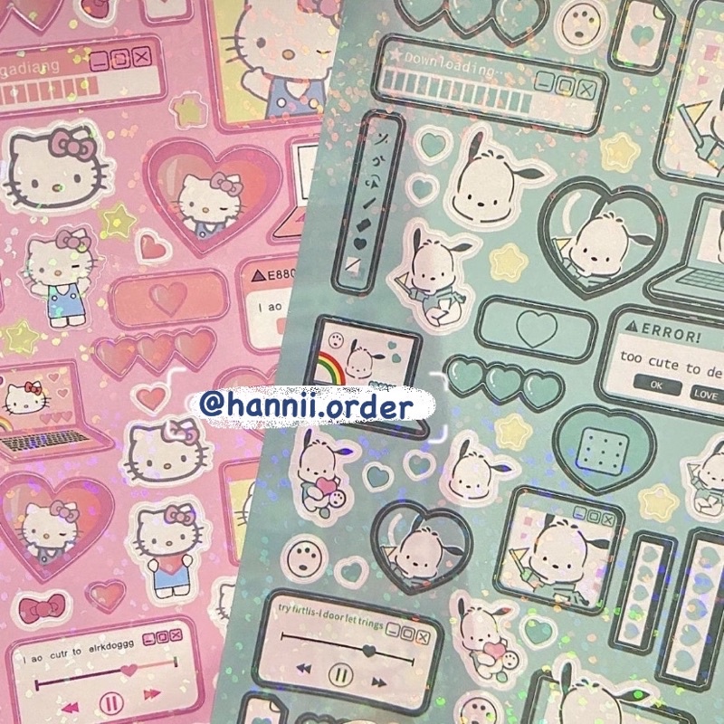 Sticker SANRIO Lấp Lánh Trang Trí Sổ Tay