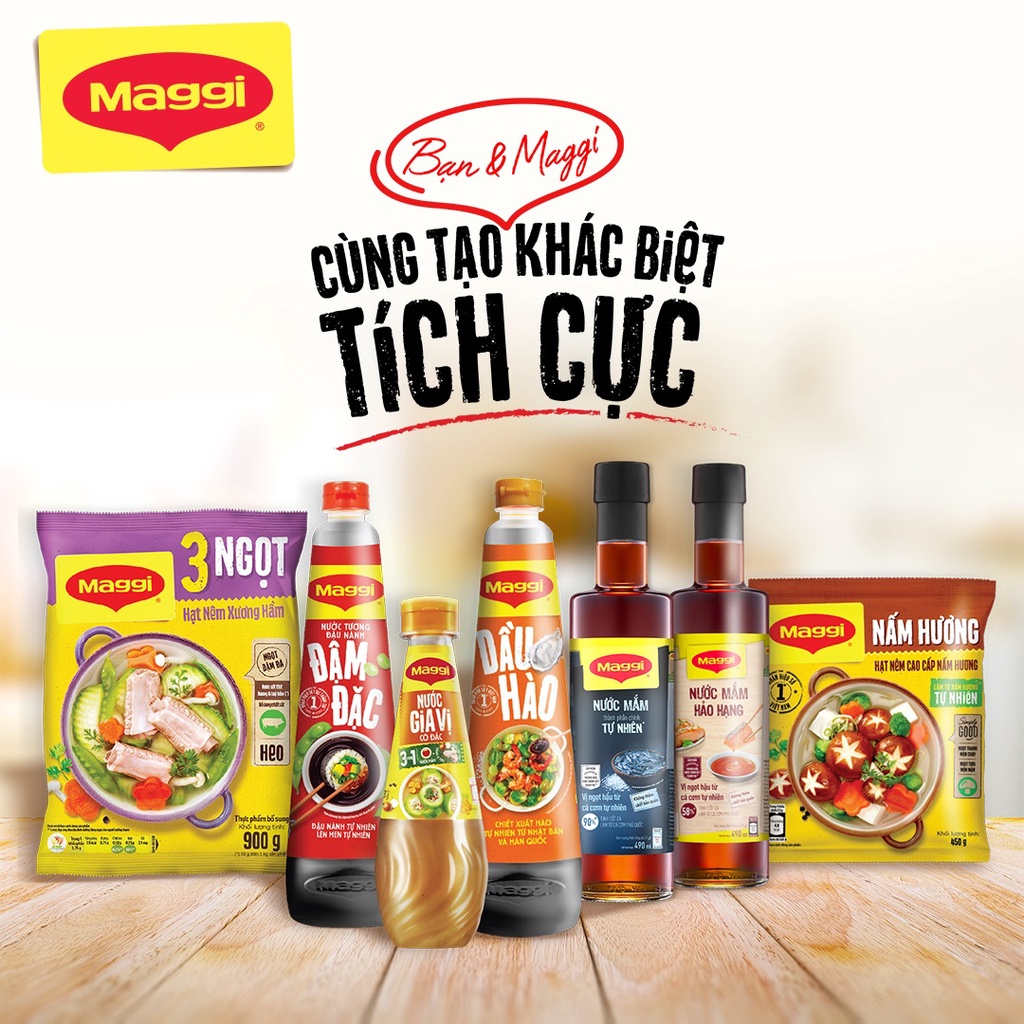 Nước mắm MAGGI Hảo hạng chai thủy tinh 490ml