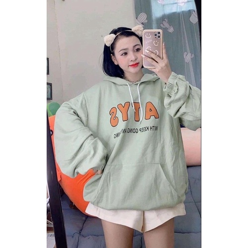 Áo Hoodie Nữ Tay Bồng Form Rộng ATYS HUDUSTORE