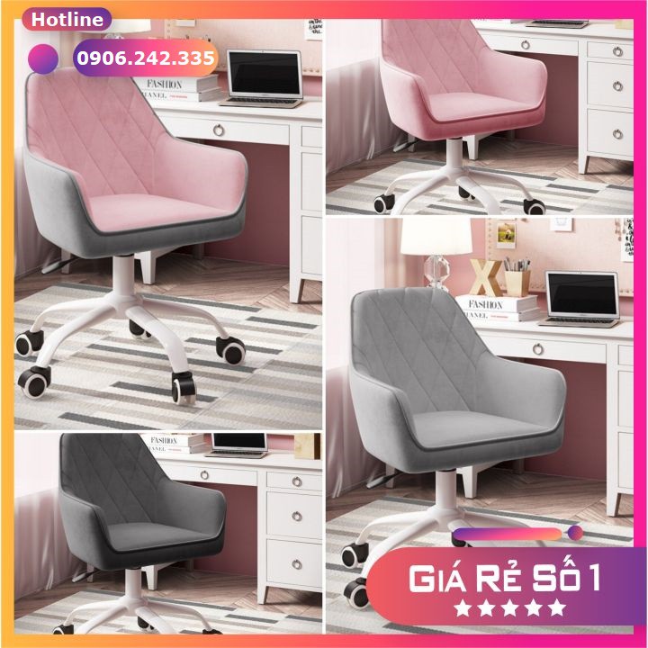 D417 Ghế Xoay Trang Điểm Phong Cách Bắc Âu, Ghế Xoay Văn Phòng Cao Cấp