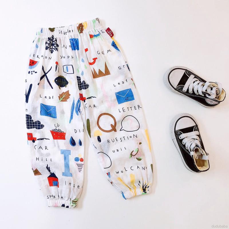 Quần Dài Cotton Chống Muỗi Cho Bé 1-6 Tuổi