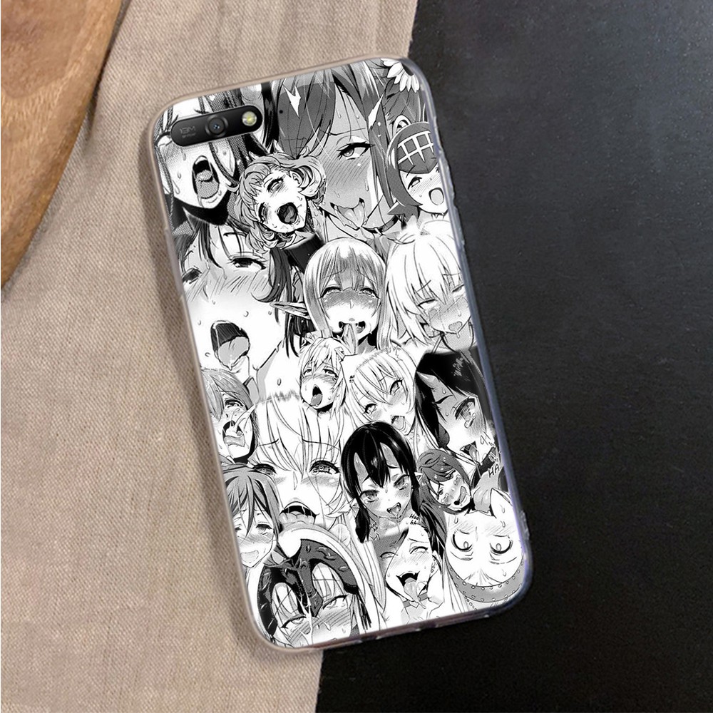 Ốp Điện Thoại Trong Suốt In Hình Ahegao Anime Cho OPPO F1S F1 Plus F3 F5 F7 F9 F11 F15 Pro