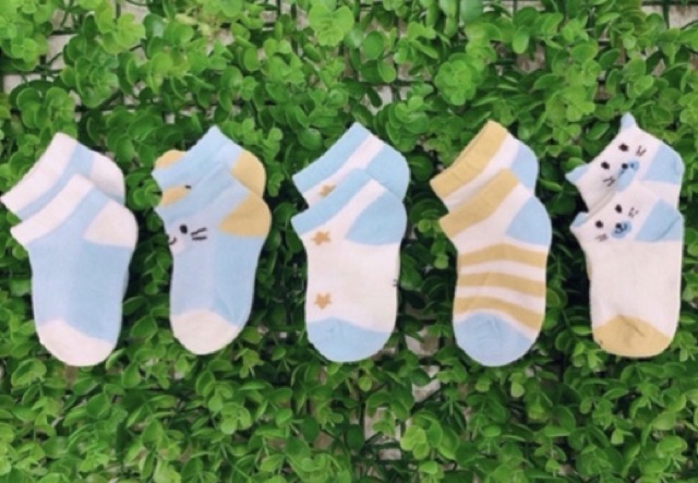 Sét 5 đôi tất kids socks cổ ngắn cho bé