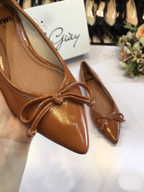 Giày bệt mũi nhọn nơ nhí VNXK( ảnh thật, kèm video) | BigBuy360 - bigbuy360.vn