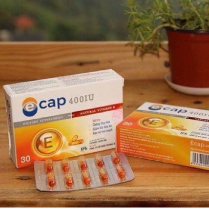 (Hàng Nhật) Viên Uống Vitamin E 400IU Ecap -  Đẹp Da, Chống Lão Hóa (Hộp 30 viên)