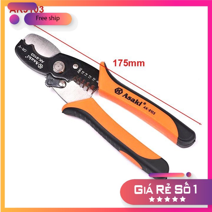 KÌM TUỐT DÂY ĐIỆN ASAKI 7IN AK-9103 ( 1 CÁI ) hàng cao cấp