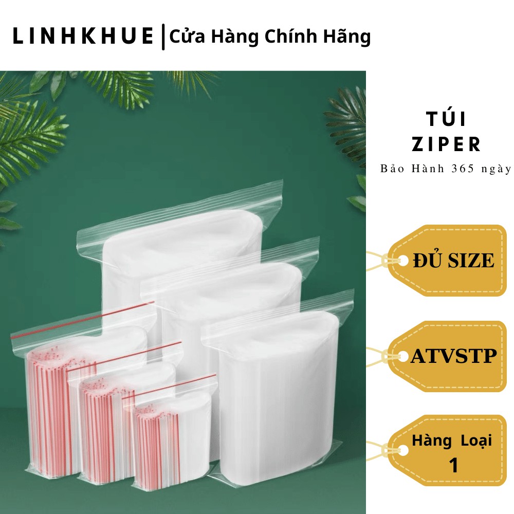 1kg Túi zipper Chỉ Đỏ - Đủ Size - Cam Kết Hàng Loại 1- SP83 - Túi Đựng Thực Phẩm