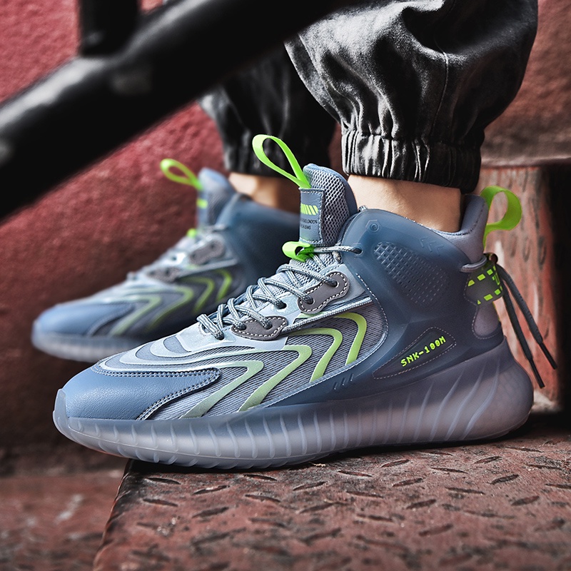 Giày Thể Thao Cổ Cao Đế Dày Tăng Chiều Cao Siêu Nhẹ Thời Trang Cho Nam