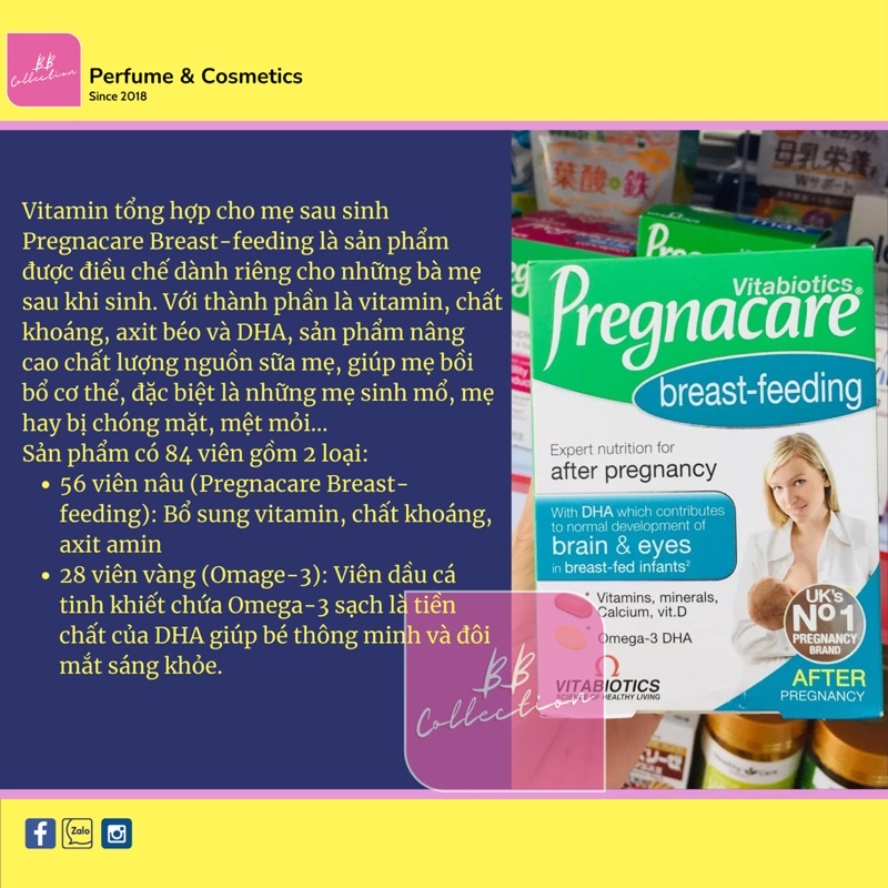 Thực phẩm bổ sung cho phụ nữ sau sinh Pregnacare Breast-Feeding (84 viên/hộp)