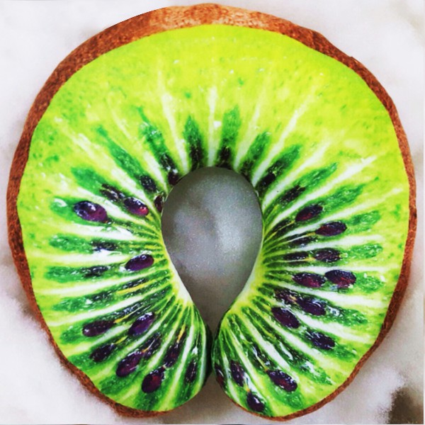 GỐI CHỮ U HÌNH TRÁI KIWI U05 (XANH LÁ PHỐI NÂU)