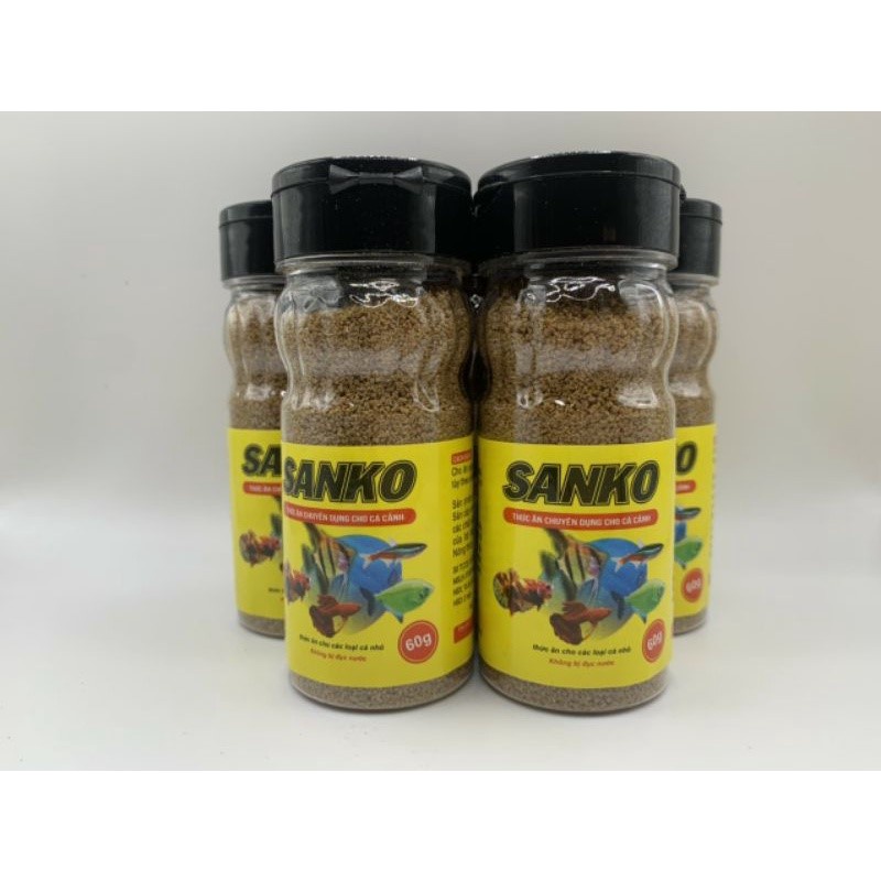 Cám cá cảnh SANKO giàu chất dinh dưỡng cho cá koi, cá vàng,cá chép và hầu hết các loại cá cảnh - Thức ăn cho cá
