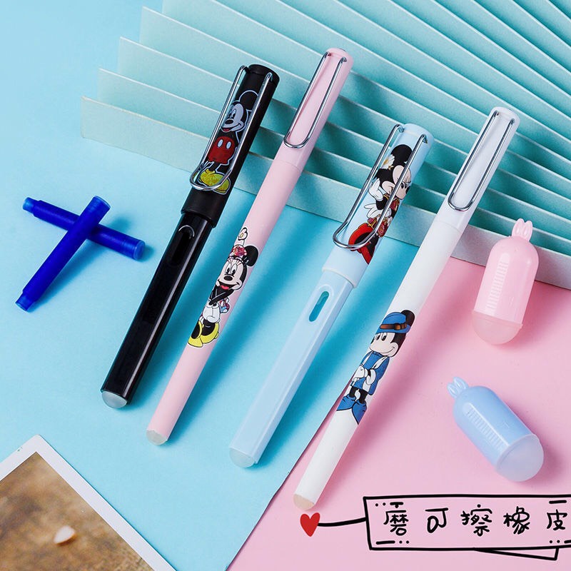 BÚT LUYỆN CHỮ ĐẸP CÓ ĐẦU TẨY /  HỘP 30 ỐNG  MỰC VIẾT PINK NHẬT BẢN 025 ( MỰC XÓA ĐƯỢC)
