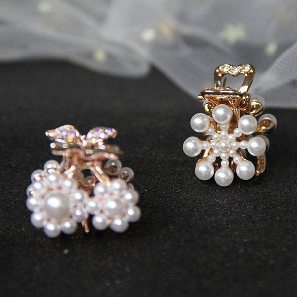 Kẹp Tóc Càng Cua Đính Ngọc Trai Cho Nữ