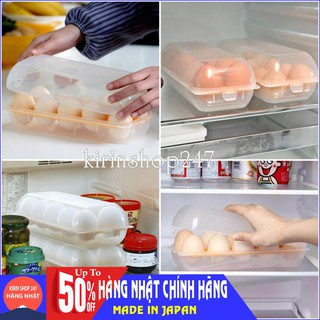 Khay đựng trứng 10 ngăn có nắp đậy Hàng Nhật