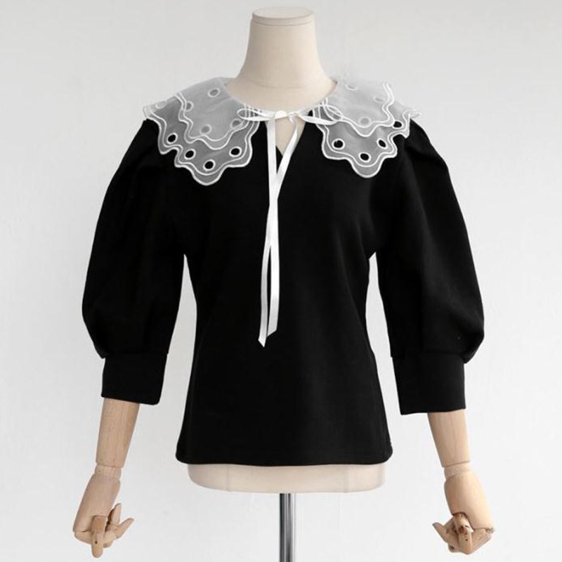 Cổ Áo Sơ Mi Giả Thêu Ren Có Thể Tháo Rời YOUYO Dành Cho Nữ