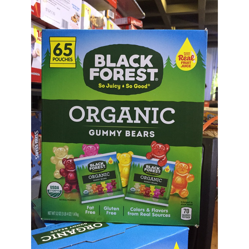 [HỘP 65 BỊCH]Kẹo Gấu 65 Bịch Organic Black Forest Mỹ