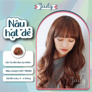 Thuốc nhuộm tóc màu Nâu hạt dẻ + tặng oxy trợ nhuộm |Judyhairs Tự nhuộm tóc tại nhà dễ dàng