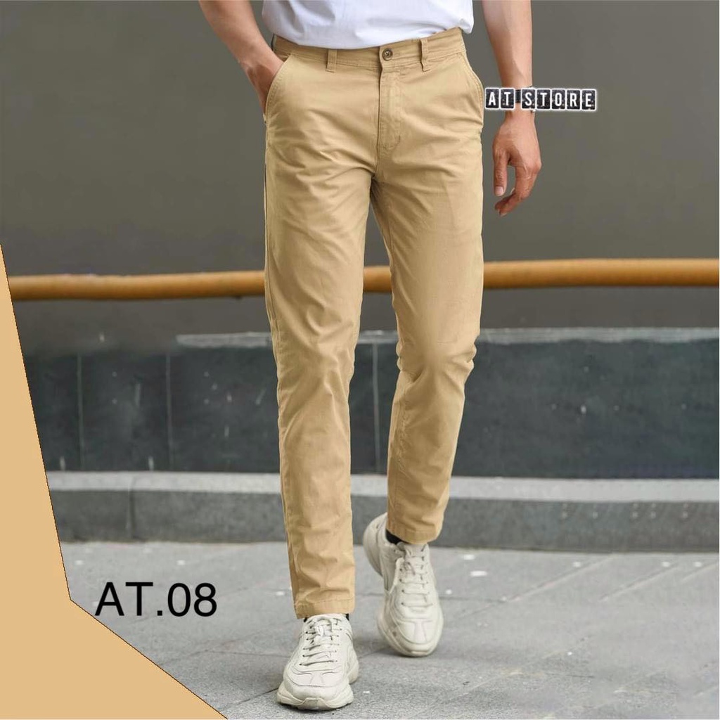 Quần KAKI slimfit phom hàn MÀU VÀNG KEM