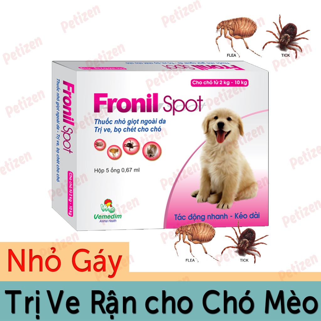 Nhỏ gáy trị ve rận cho Chó Mèo - FRONIL SPOT