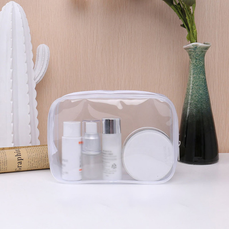 Túi Đựng Mỹ Phẩm Bằng Nhựa Pvc Trong Suốt Khóa Kéo Tiện Dụng