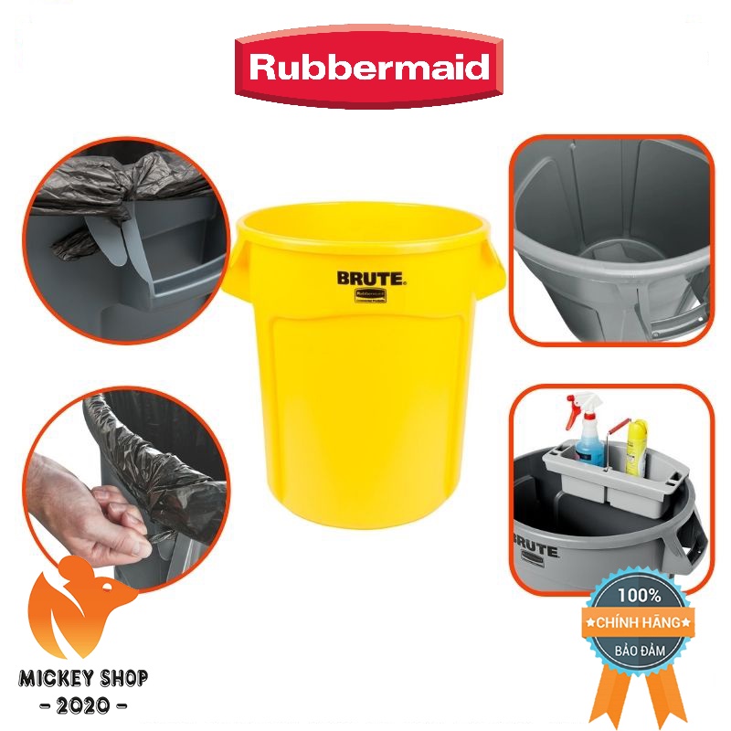 Thùng Nhựa Đa Năng Brute 37 Lit - 10 gallons Cao Cấp RUBBERMAID