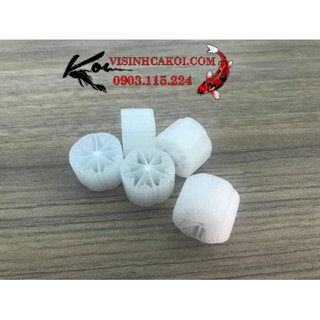 1KG Hạt Kaldnes 8 Cánh - 32 Khía (Hạt Kanet) - Giá Thể Vi Sinh MBBR Lọc Hồ Cá Và Xử Lý Nước [KANET 8C]