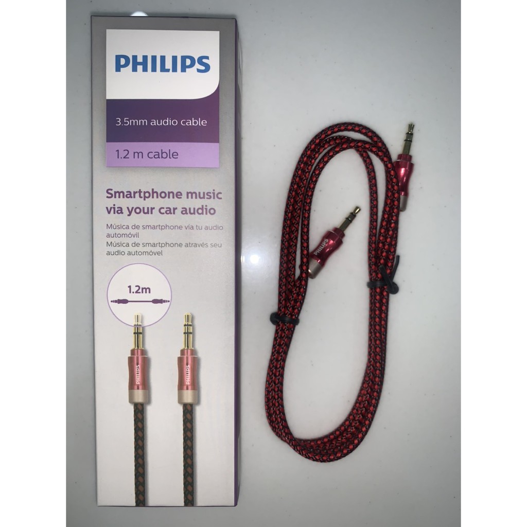 Cáp loa 1 đầu 3 ly sang 1 đầu 3 ly Philips 1.2m SWA 6234b/94 , 9234b/94