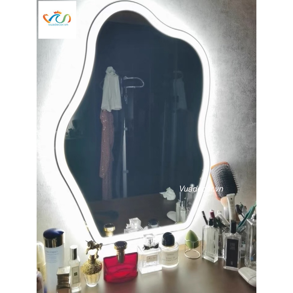 Gương hạt đậu treo phòng tắm, bàn trang điểm VUADECOR led cảm ứng cao cấp