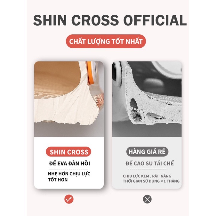 dép cross cho béFREESHIPdép cross cho bé họa tiết dạng sục lót hồng SHINCR20O1 tặng thêm 6 sticker