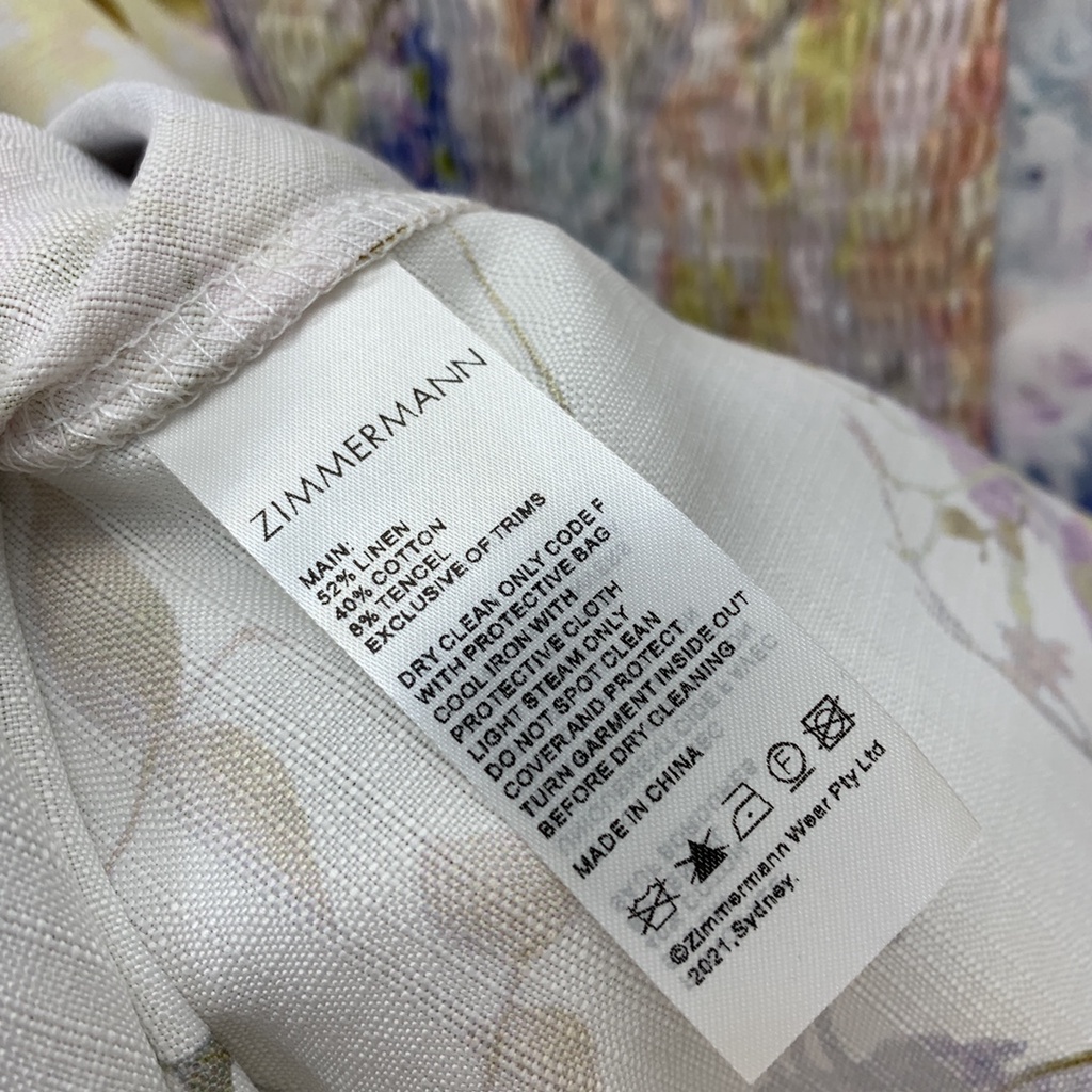 Đầm hoa nữ thời trang cao cấp Zimmermann phong cách nữ tính, điệu đà