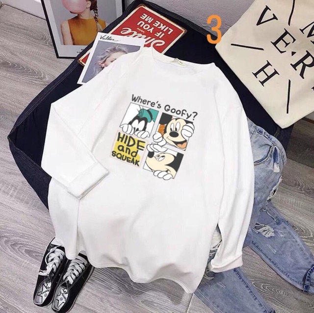 [1-9] ÁO THUN TRẮNG DÀI TAY HÌNH | BigBuy360 - bigbuy360.vn