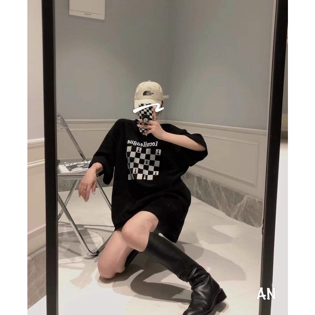 ÁO THUN NỮ FORM RỘNG HỌA TIẾT BÀN CỜ SIÊU XINH THỜI TRANG CÁ TÍNH HOT HIT KME FASHION