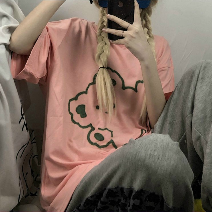 Áo phông form rộng tay lỡ unisex - Áo thun chú cún in siêu chất - Sỉ áo thun số lượng lớn